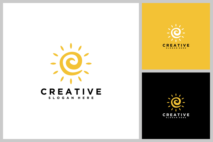 sun vector icon design linear