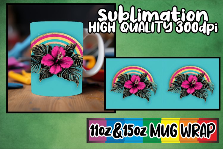 Cozy evenings 11oz 15oz sublimation wrap, Flower example image 1
