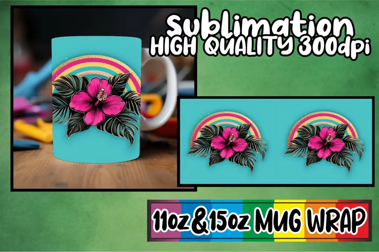 Cozy evenings 11oz 15oz sublimation wrap, Flower