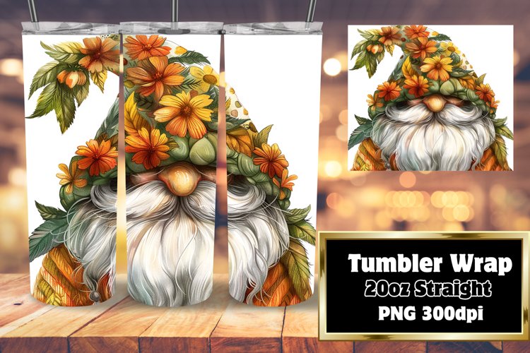 Lively Watercolor Gnome Sublimation Wrap Series