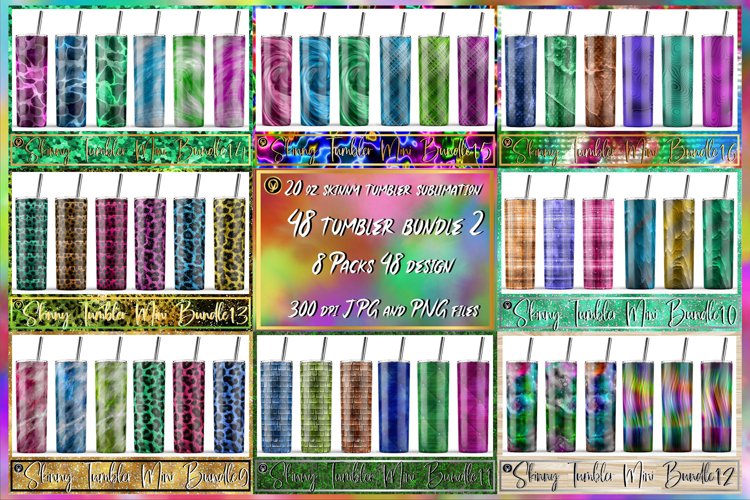 48 Skinny Tumbler Bundle 2.Astract 20 oz Skinny Tumbler