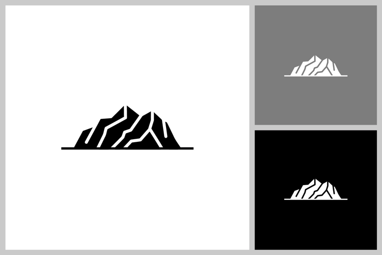 black mountain design vector template