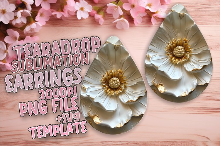 Blossom MagSpringtime Serenade: 3D Floral Teardrop Earring D