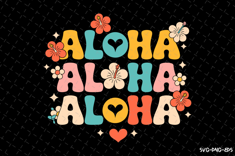 Aloha SVG Design | Summer | SVG Cut files example image 1