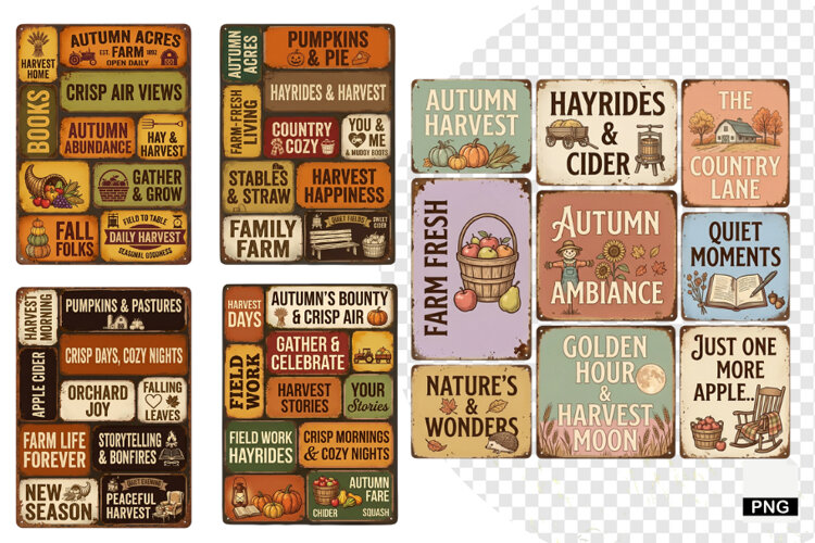 Autumn Signs PNG example image 1