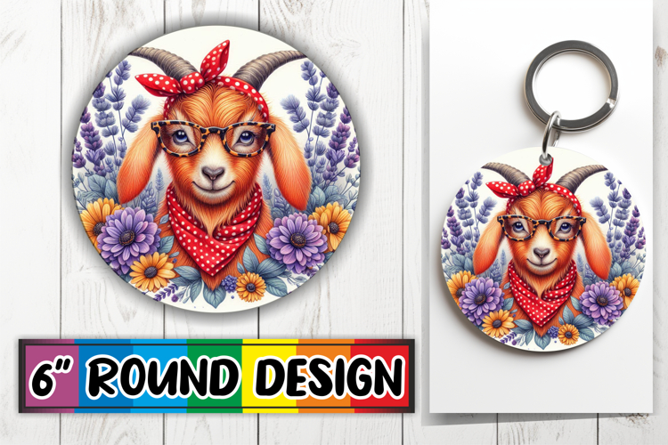 Timeless Keychain Circle Design, Cute Animals