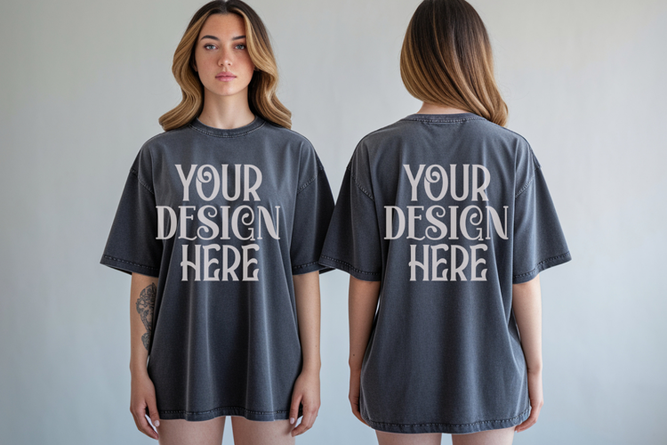 Pepper Comfort Colors 1717 Front & back T shirt Mockup