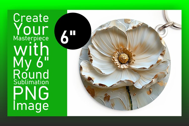 Blooming Beauty: 3D Spring Round Designs Art PNG example image 1