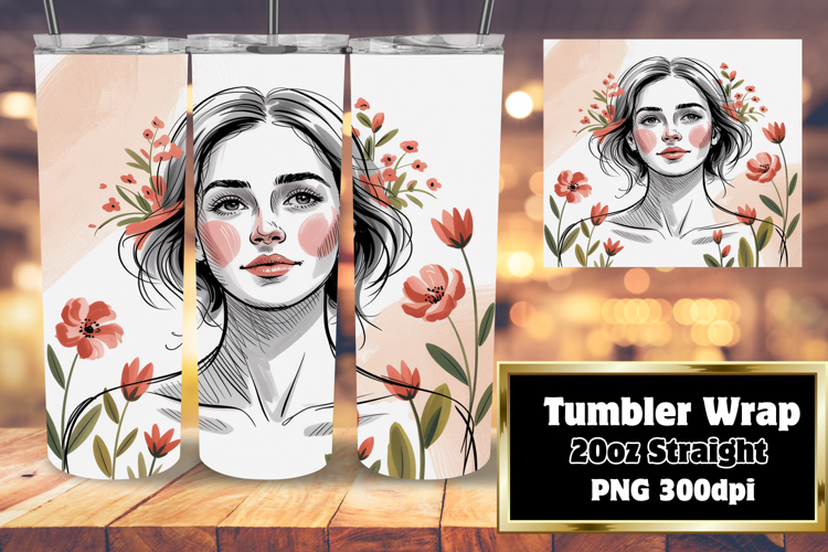 Personalized 20oz Tumbler Gift , Beauty Woman