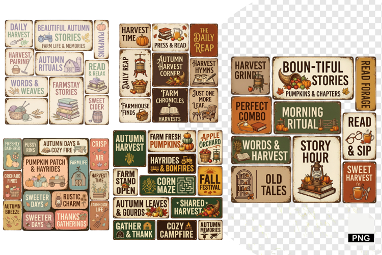 Autumn Farm Signs PNG