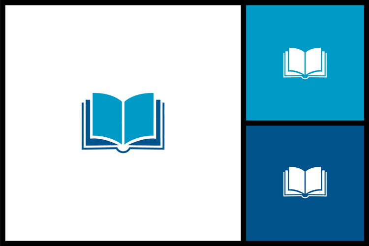 Simple Open Book Icon for Education and Knowledge