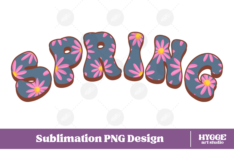 Floral Spring Png Retro Flowers Sublimation Daisy Daisies