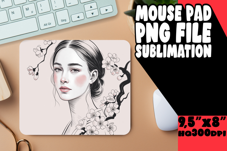 TIMELESS MOUSE PAD PNG MAGIC, Beauty Woman