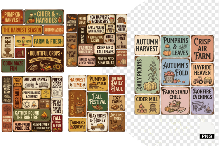 Autumn Signs PNG