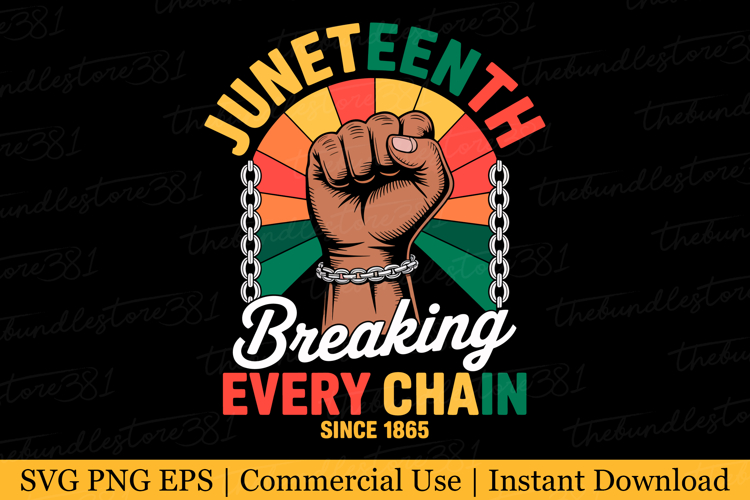 Juneteenth Breaking Every Chain since 1865 Svg | Svg File