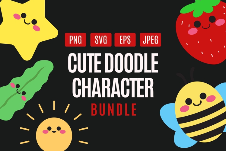 Cute Doodle Character Bundle