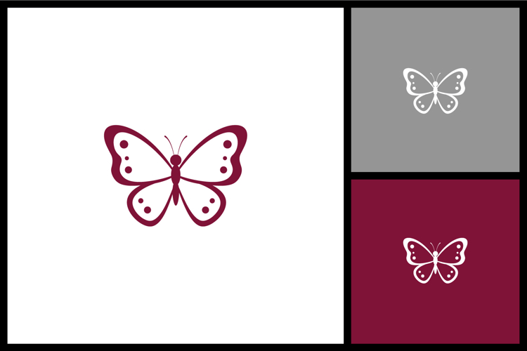 Butterfly Line Art Icon for Beauty and Spa
