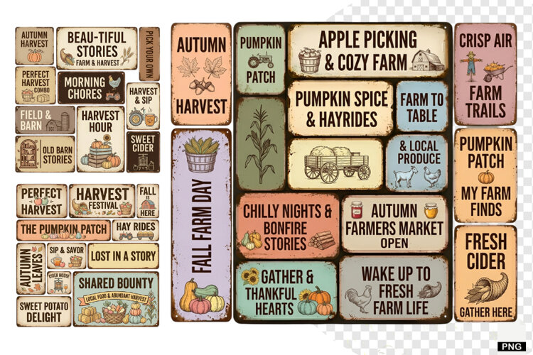 Autumn Signs PNG example image 1