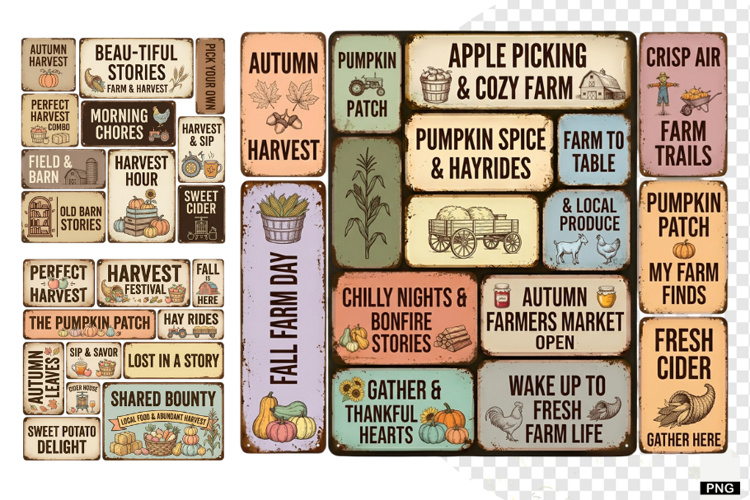Autumn Signs PNG