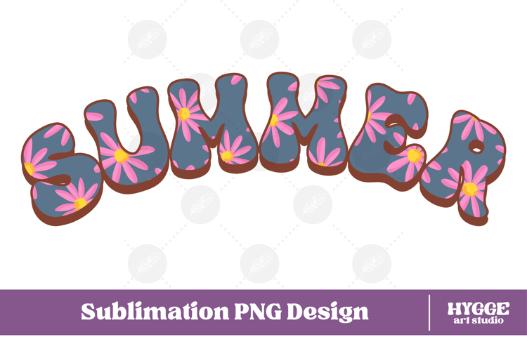 Floral Summer Png Retro Flowers Sublimation Daisy Daisies