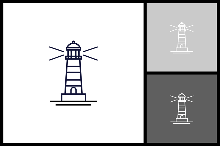 Lighthouse Icon for Maritime, Safety, and Guidance Logo
