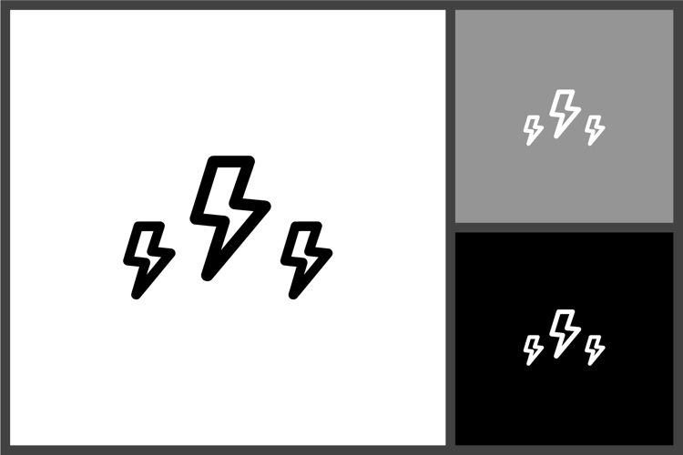 Lightning Bolt Outline Icon for Power, Energy, and Storm