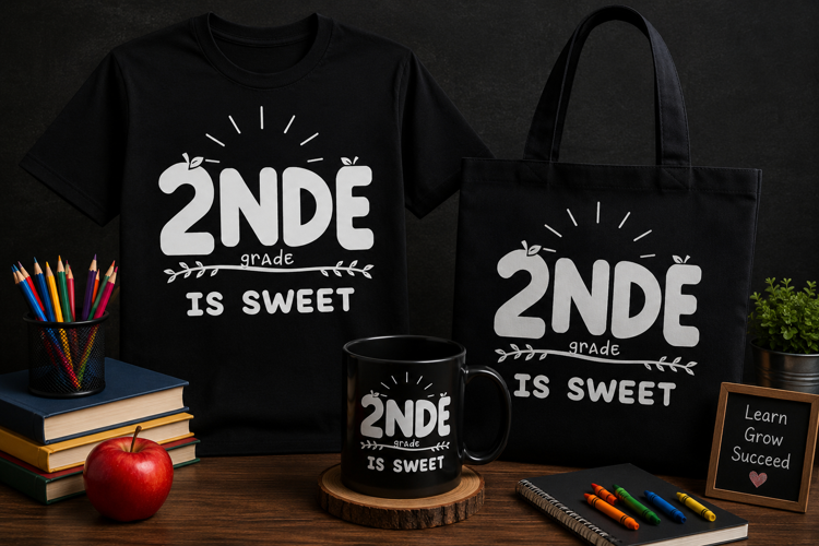 2nd Grade Teacher PNG | Sweet Apple Classroom Design