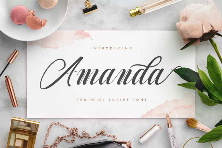 Amanda - Light Elegant Script Font