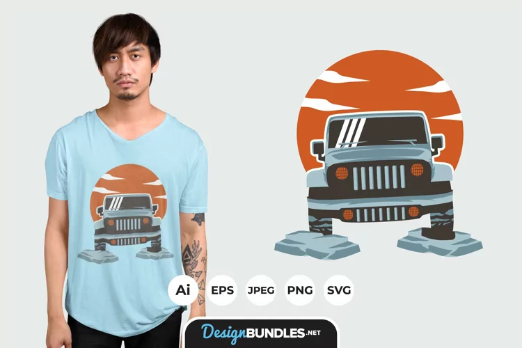 Off-Roading Illustrations for T-Shirt Design