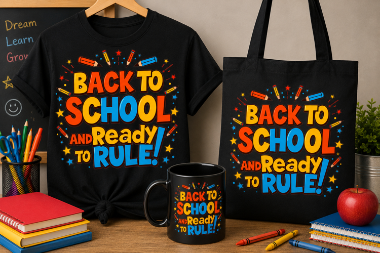 Back to School and Ready to Rule PNG | Teacher Design
