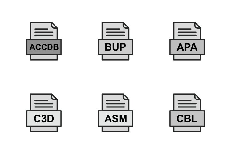 Set Of File Formats Icons example image 1