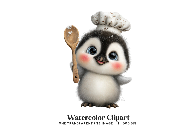 Chef Penguin Clipart PNG