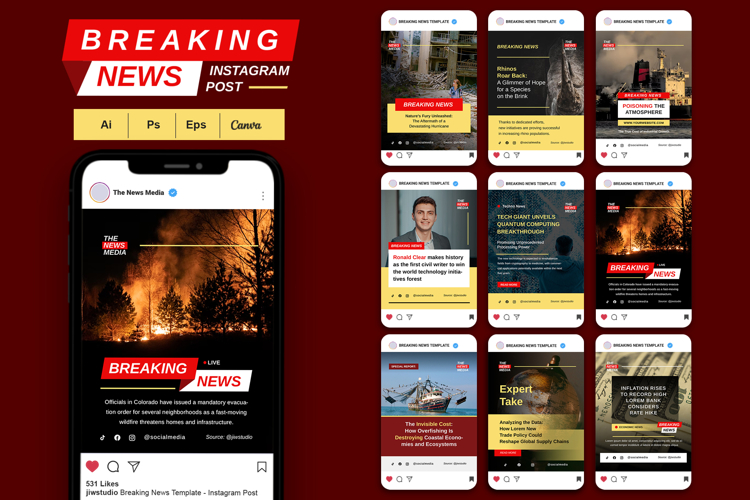 Breaking News - Social Media Template