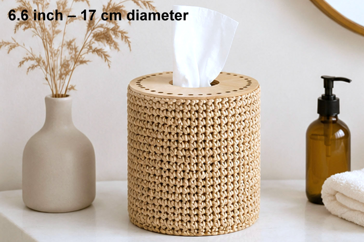 Tissue box bases round laser cut file 6 inch plywood circle
