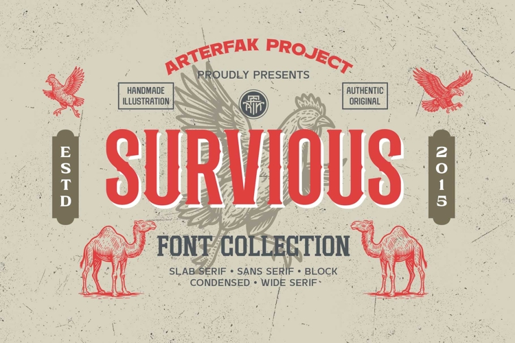 Survious Vintage Font Collection