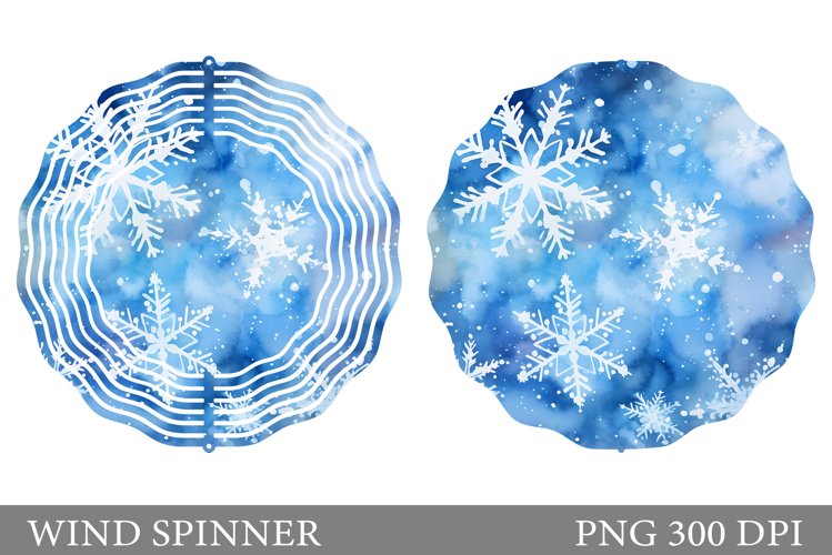 Snowflakes Spinner Sublimation. Snowflakes Wind Spinner