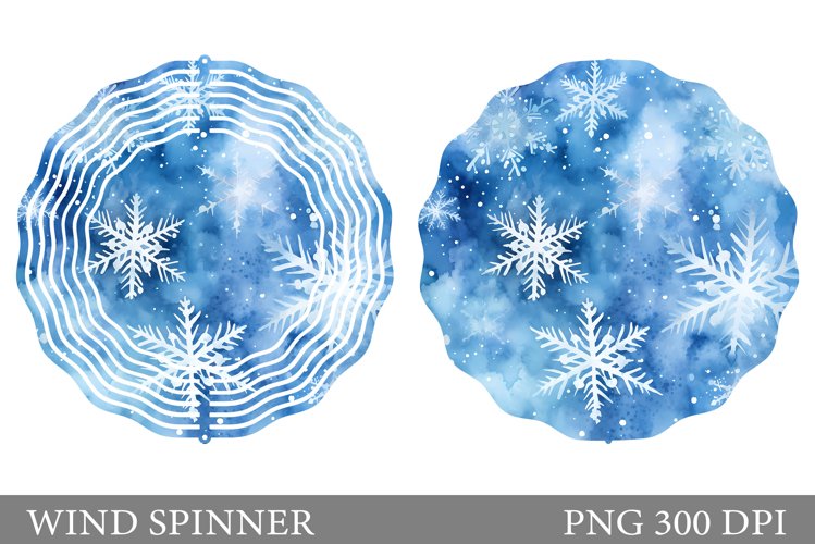 Snowflakes Wind Spinner. Snowflakes Spinner Sublimation
