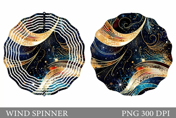Christmas Glitter Wind Spinner. Abstract Wind Spinner