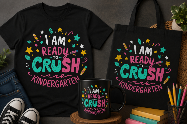 I Am Ready to Crush Kindergarten PNG | School Design
