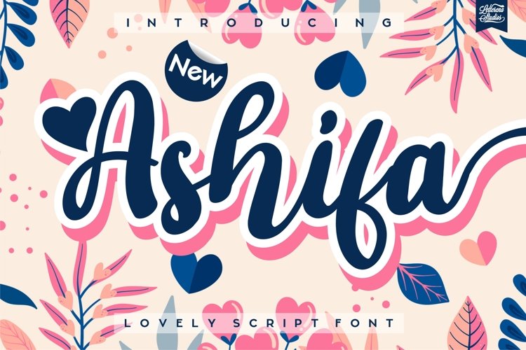Ashifa - lovely script Font example image 1