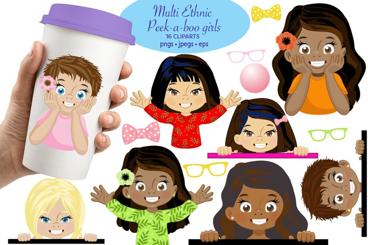 MULTI-ETHNIC PEEK-A-BOO girls