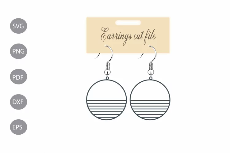 Earrings SVG Template Design