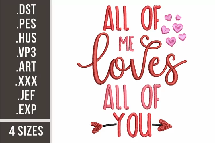All Of Me Loves All of You l Embroidery design