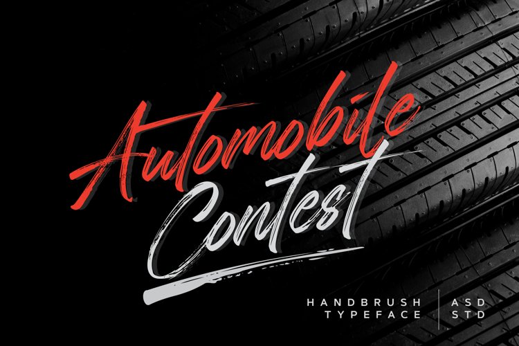 Automobile Contest - Handbrush Font example image 1