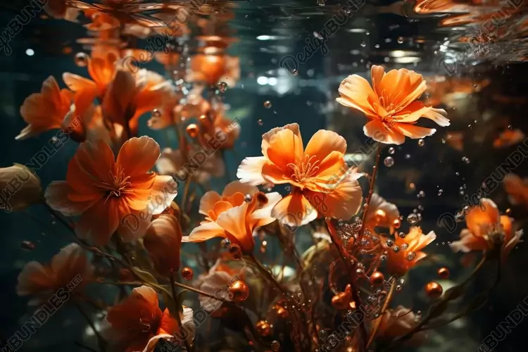 Colourful underwater plant Sea Anemone Scene