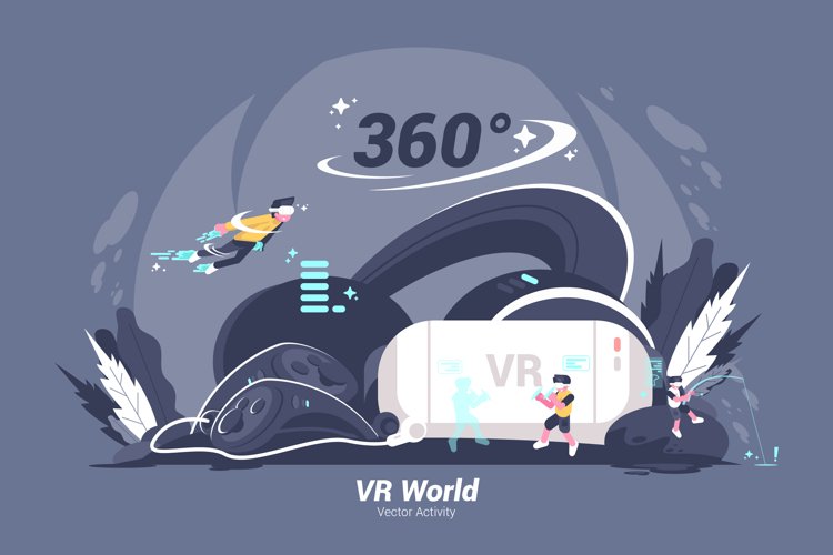 VR World - Vector Illustration example image 1
