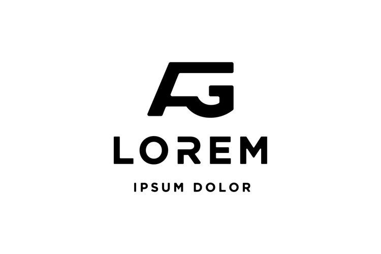 letter AG monogram logo vector