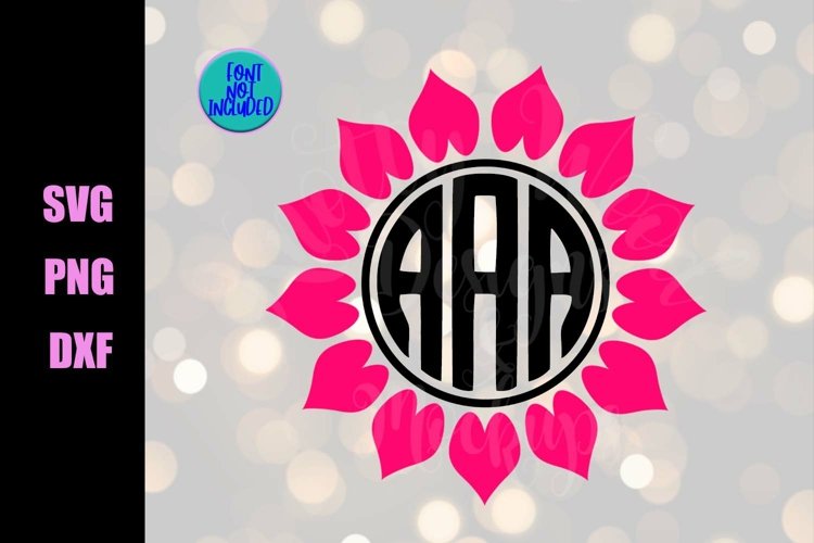 Monogram Border SVG - Floral SVG - Downloadable files example image 1