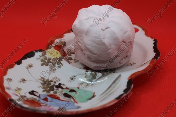 marshmallows on a vintage plate example image 1