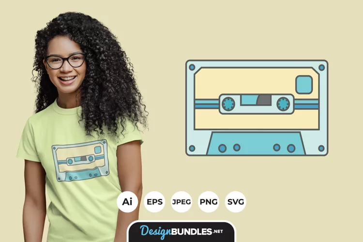 Retro Music Tapes for T-Shirt Design